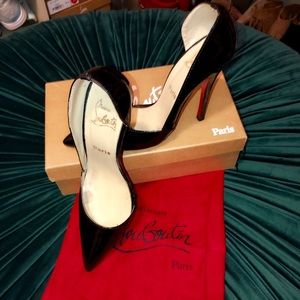 Christian Louboutin IRIZ 100 Patent Black Sz 39